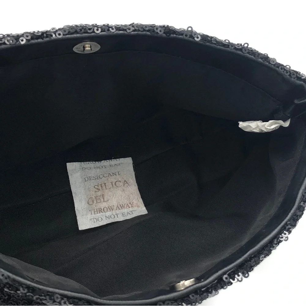 Victoria’s Secret Black Sequin Clutch Purse